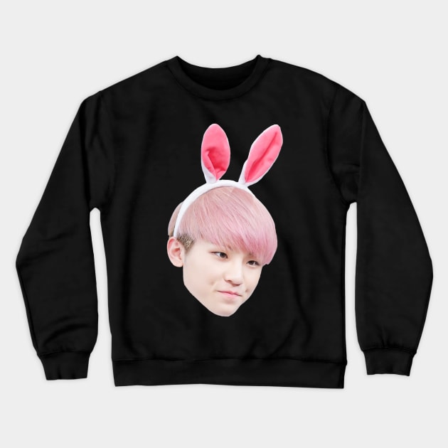 Woozi Bunny | Seventeen Crewneck Sweatshirt by ichigobunny